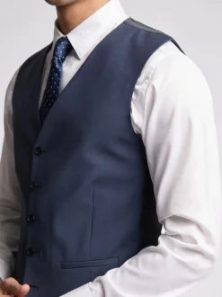 Ted Baker Tailoring Blue Premium Panama Waistcoat
