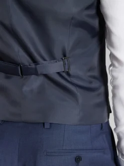 Ted Baker Tailoring Blue Premium Panama Waistcoat