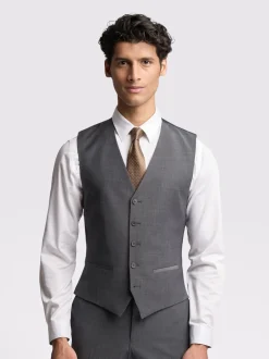 Ted Baker Tailoring Grey Prem Panama Slim Waistcoat
