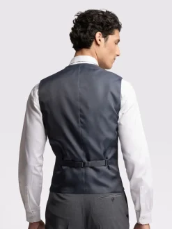 Ted Baker Tailoring Grey Prem Panama Slim Waistcoat