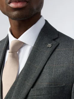 Ted Baker Tailoring Grey Slim Fit Overcheck Jacket