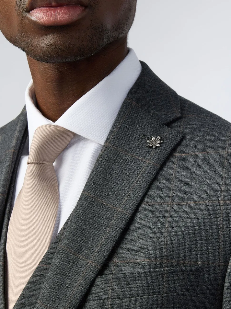 Ted Baker Tailoring Grey Slim Fit Overcheck Jacket