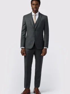 Ted Baker Tailoring Grey Slim Fit Overcheck Jacket