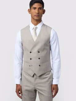 Ted Baker Tailoring Natural Donne Check Waistcoat