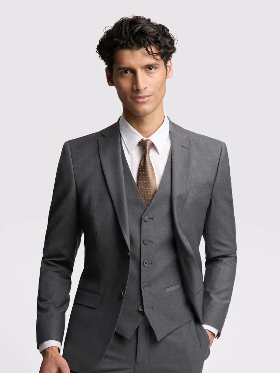 Ted Baker Tailoring Prem Charcoal Grey Panama Slim Suit Jacket