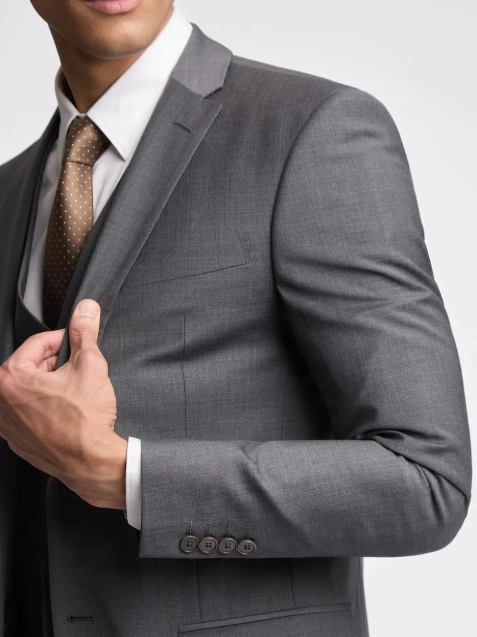 Ted Baker Tailoring Prem Charcoal Grey Panama Slim Suit Jacket