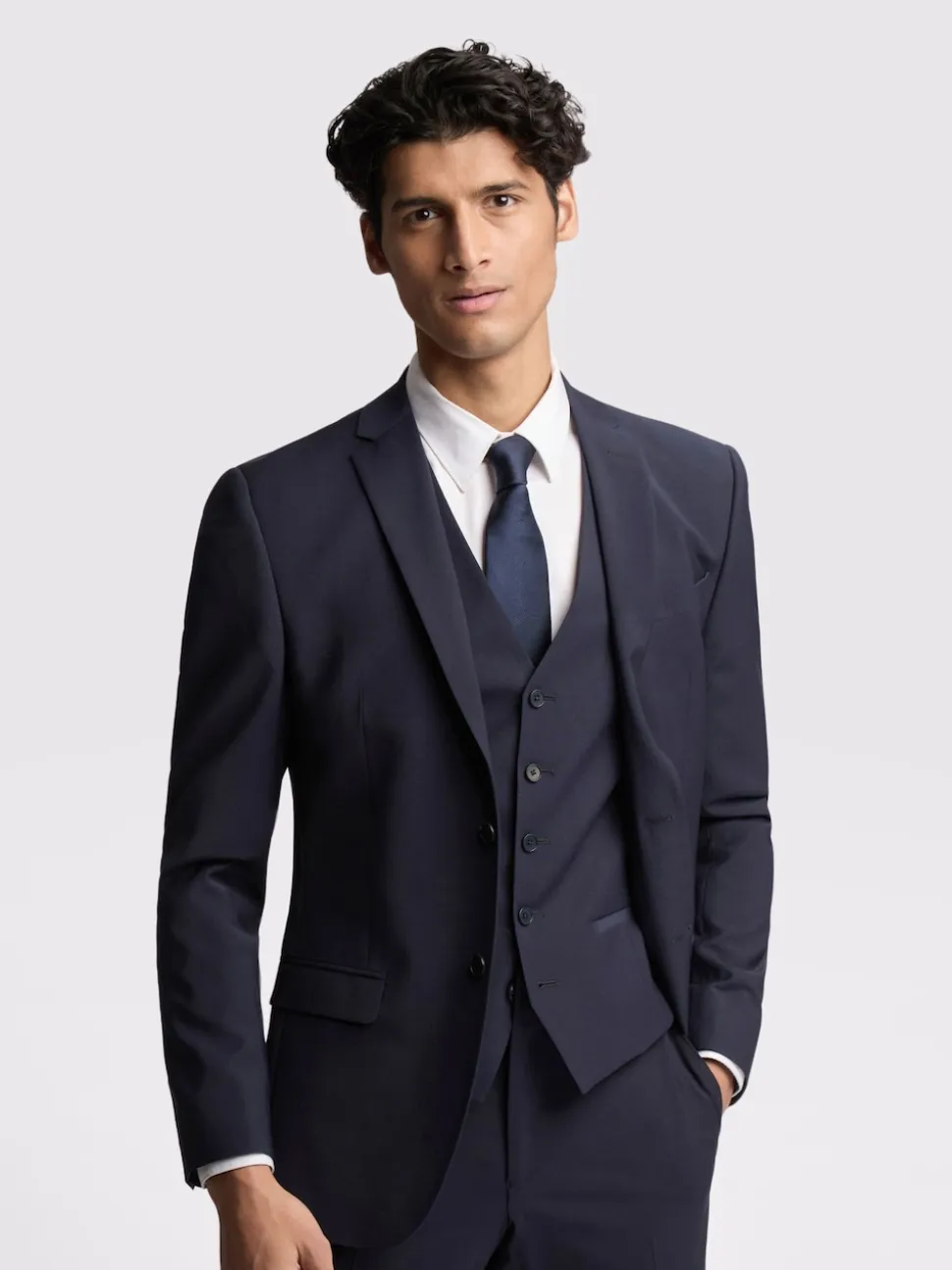 Ted Baker Tailoring Premium Navy Blue Panama Slim Suit Jacket