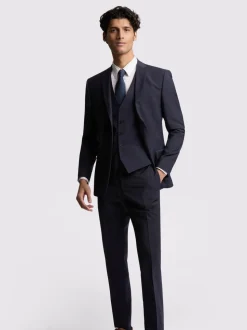Ted Baker Tailoring Premium Navy Blue Panama Slim Suit Jacket