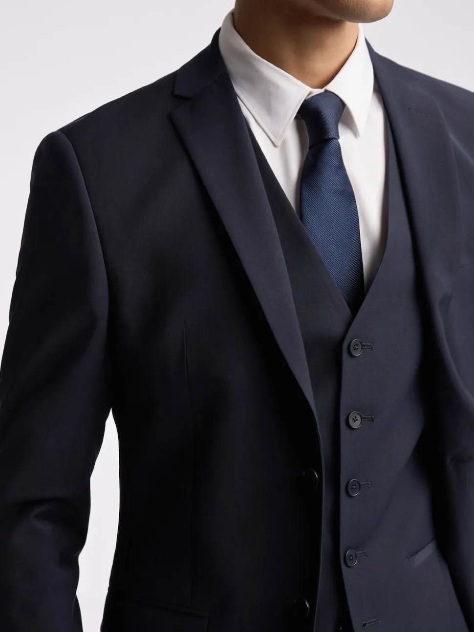 Ted Baker Tailoring Premium Navy Blue Panama Slim Suit Jacket