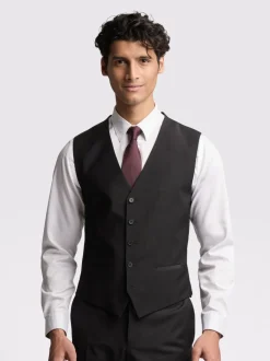 Ted Baker Tailoring Premium Black Panama Slim Waistcoat