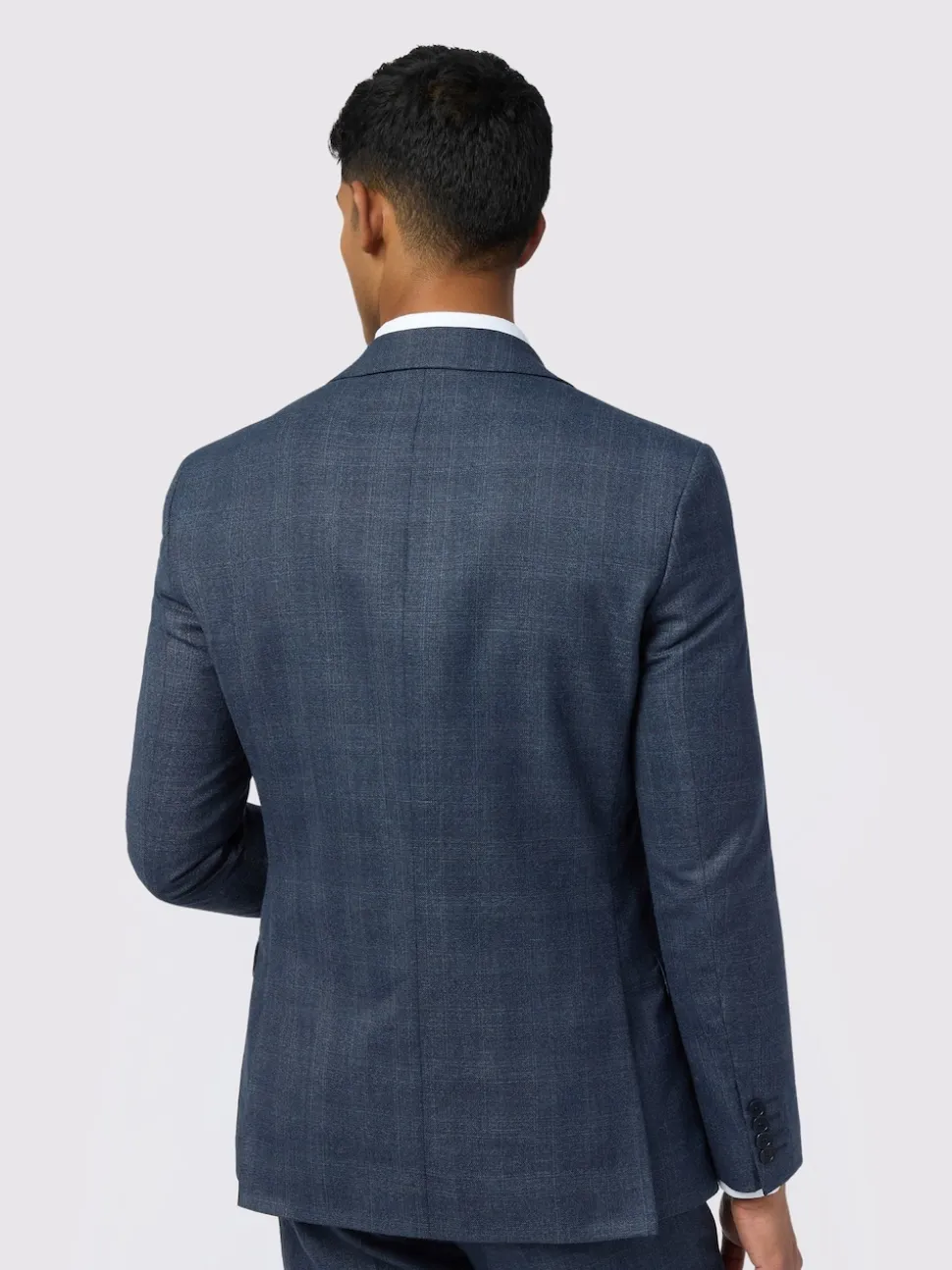 Ted Baker Tailoring Slim Blue Byrne Plum Check Jacket