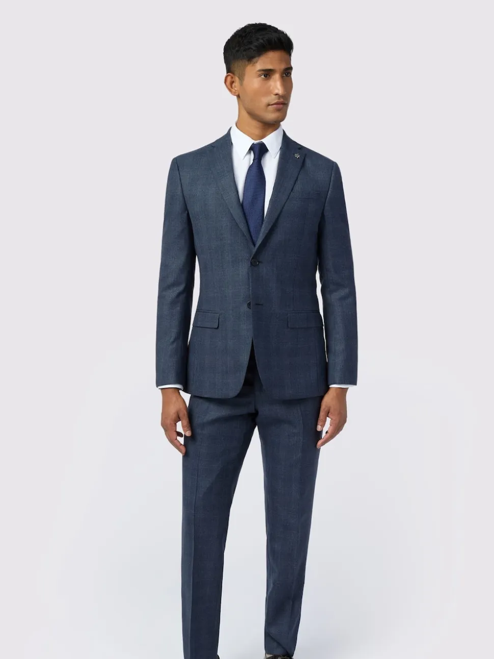 Ted Baker Tailoring Slim Blue Byrne Plum Check Jacket