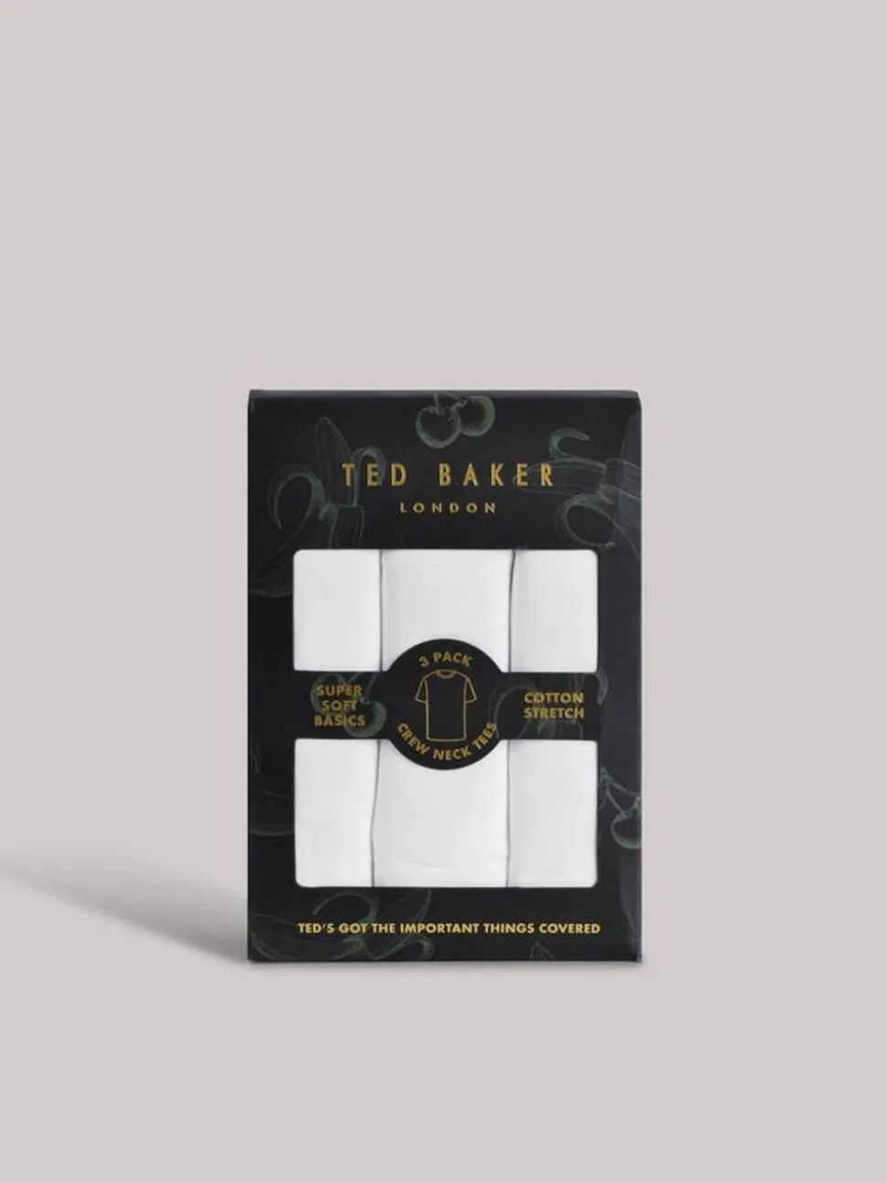 Ted Baker White Crew Neck T-Shirts 3 Pack