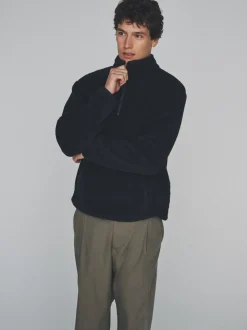 The Set 2 Pack Borg Quarter Zip Fleeces Black/Cream