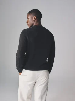 The Set 2 Pack Crew Neck Knitted Jumpers Charcoal/Grey marl