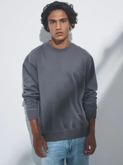 The Set 3 Pack Crew Neck Relaxed Fit Sweatshirts Blue/Grey