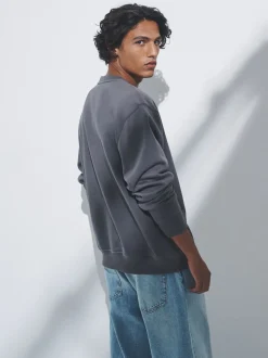 The Set 3 Pack Crew Neck Relaxed Fit Sweatshirts Blue/Grey