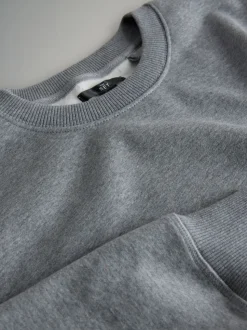 The Set 3 Pack Crew Neck Relaxed Fit Sweatshirts Blue/Grey