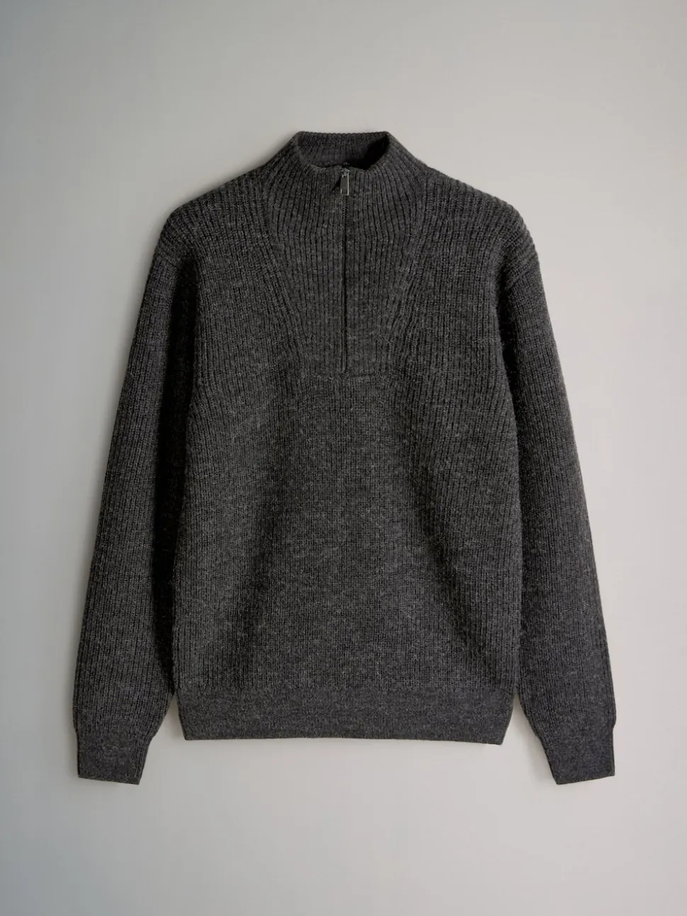 The Set 2 Pack Quarter Zip Neck Jumpers Grey Marl