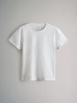 The Set 7 Pack Regular Short Sleeve Cotton T-Shirts Black/Brown/Grey/White