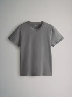The Set 7 Pack Regular Short Sleeve Cotton T-Shirts Black/Brown/Grey/White