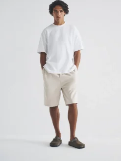 The Set 3 Pack Relaxed Fit Sweat Shorts Navy Blue/Brown
