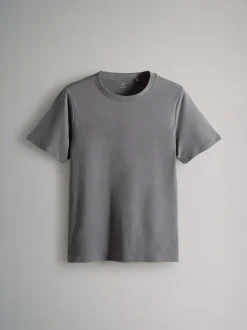 The Set 8 Pack Slim Fit Short Sleeve Cotton T-Shirts Black/Grey/White