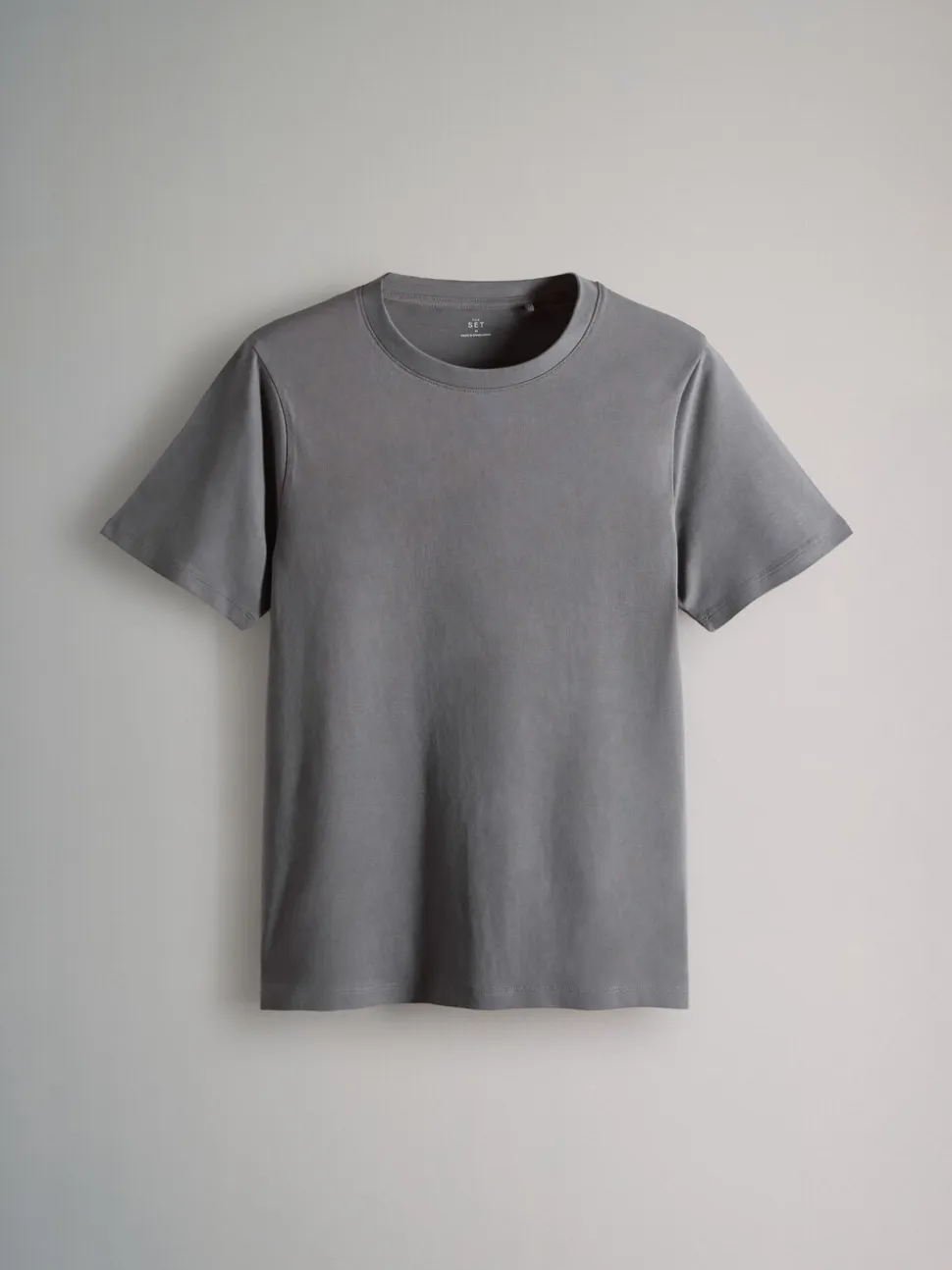 The Set 8 Pack Slim Fit Short Sleeve Cotton T-Shirts Black/Grey/White