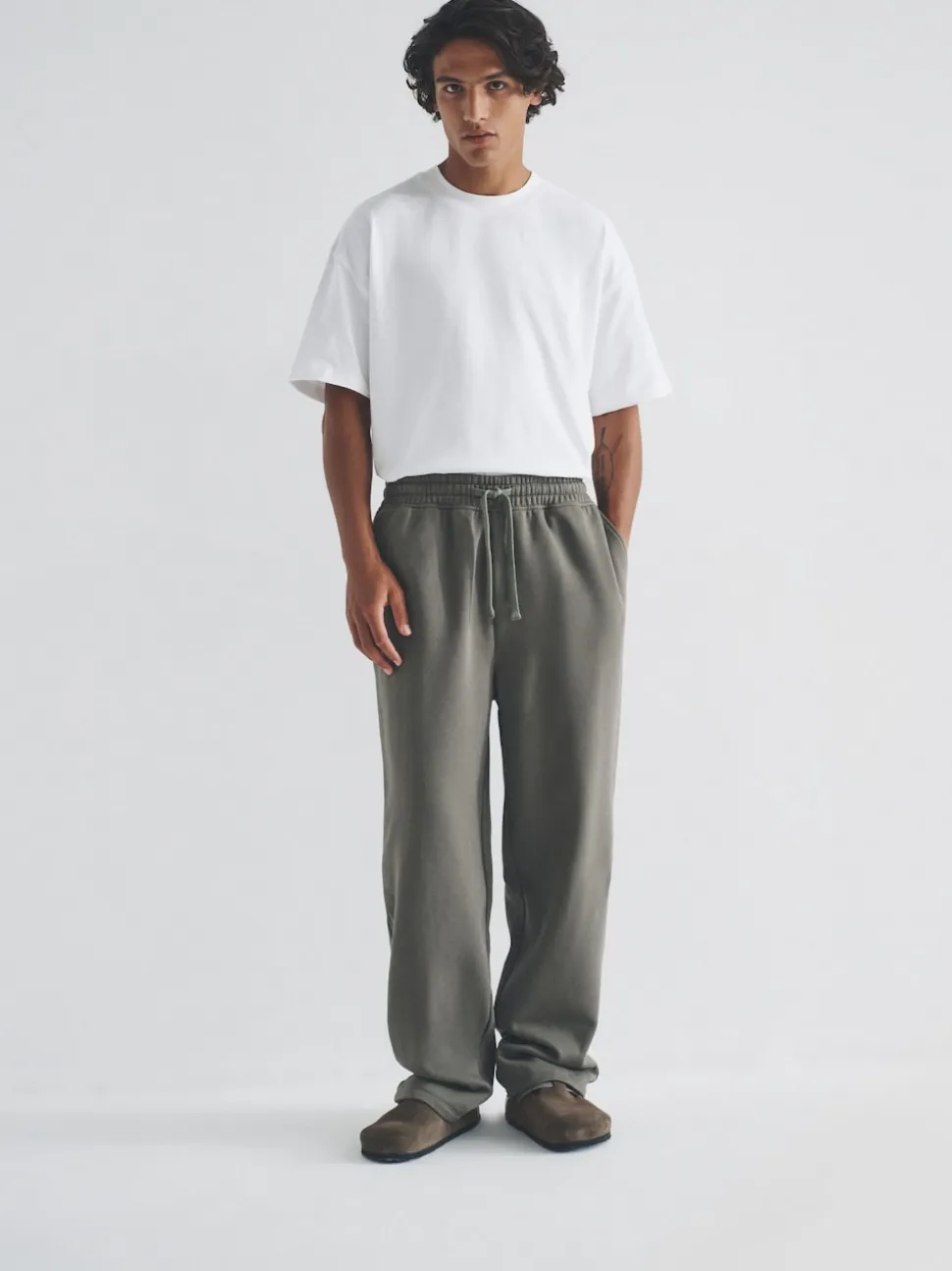 The Set 4 Pack Wide Leg Joggers Black/Green
