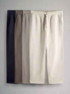The Set 4 Pack Wide Leg Joggers Blue/Brown