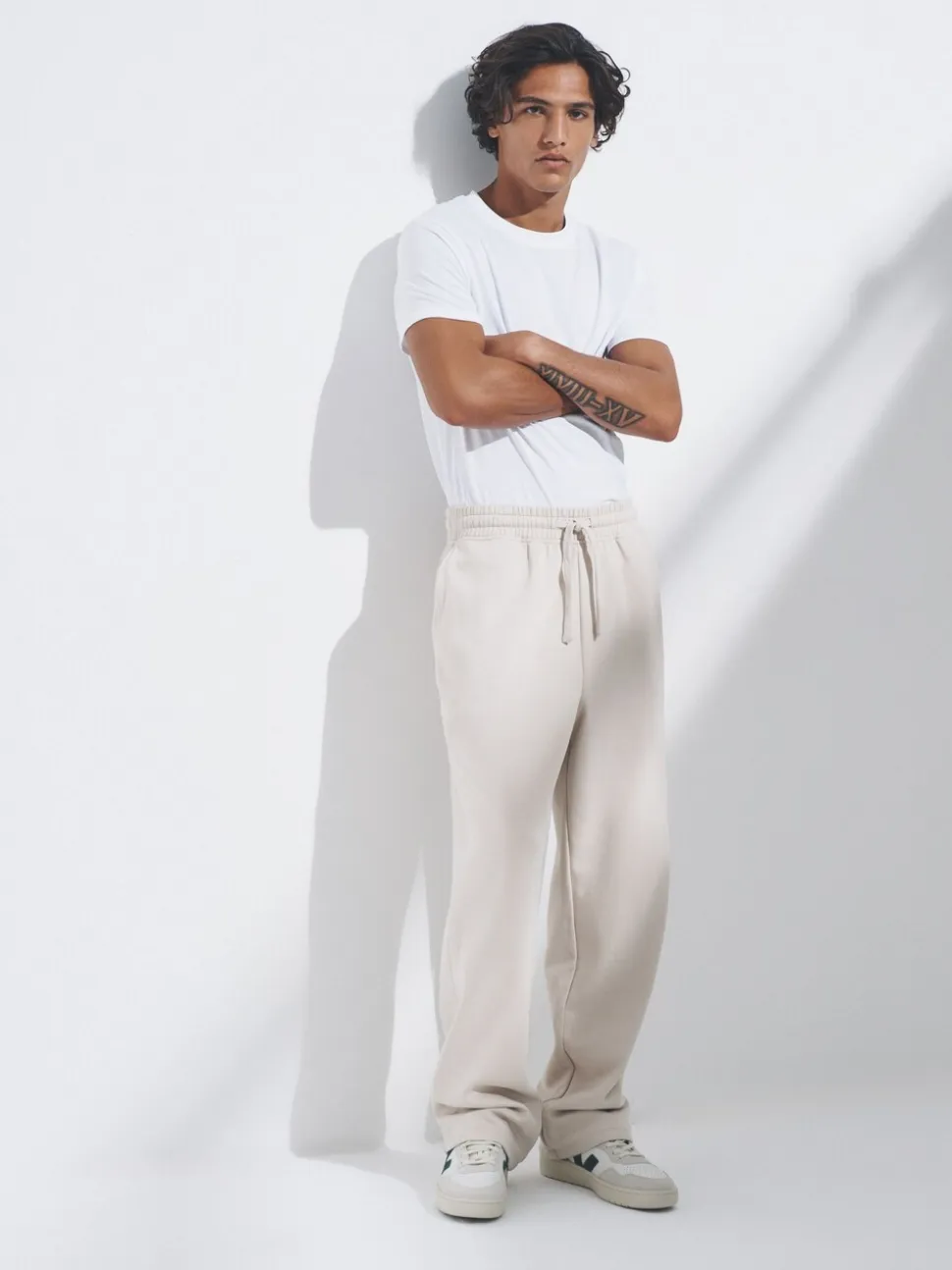 The Set 4 Pack Wide Leg Joggers Blue/Brown