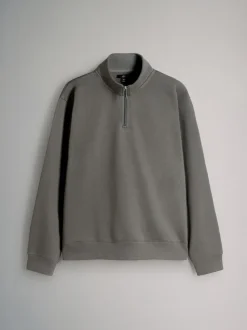 The Set 2 Pack Zip Neck Sweatshirts Black/Grey