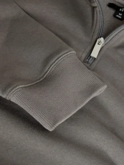 The Set 2 Pack Zip Neck Sweatshirts Black/Grey