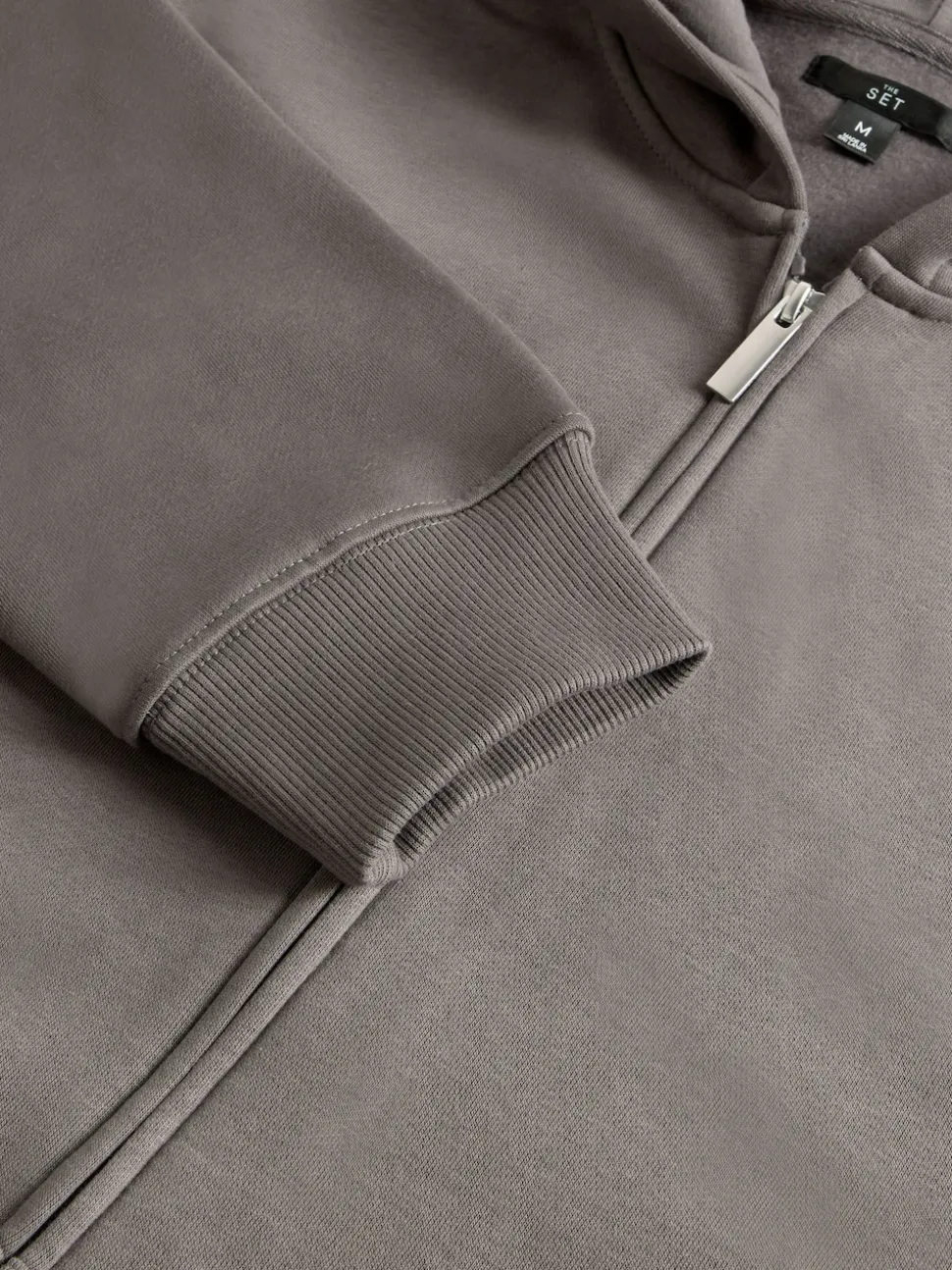 The Set 3 Pack Zip Through Hooded Sweatshirt Black/Grey/Green