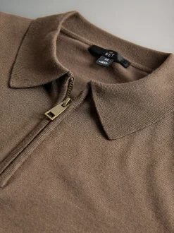 The Set Black/Brown 3 Pack Quarter Zip Neck Jumper