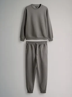 The Set Hooded Sweatshirt and Jogger Set Grey