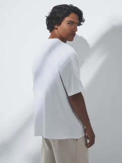 The Set Oversized Fit 4 Pack Short Sleeve Cotton T-Shirts Navy/Blue/Brown/White