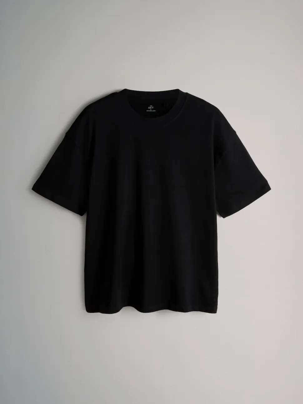 The Set Oversized Fit 4 Pack Short Sleeve Cotton T-Shirts Black Grey White