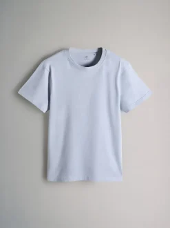 The Set Regular Fit 4 Pack Short Sleeve Cotton T-Shirts Navy Blue/Brown/White