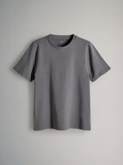 The Set Slim Fit 4 Pack Short Sleeve Cotton T-Shirts Black/Grey/Pink/Cream