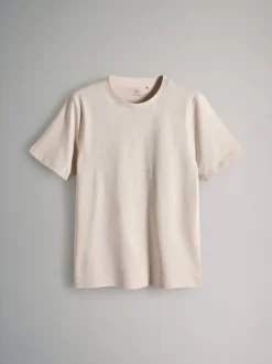 The Set Slim Fit 4 Pack Short Sleeve Cotton T-Shirts Black/Grey/Pink/Cream