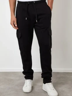 Threadbare Black Cargo Joggers