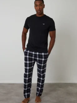 Threadbare Black Check Pyjamas Set