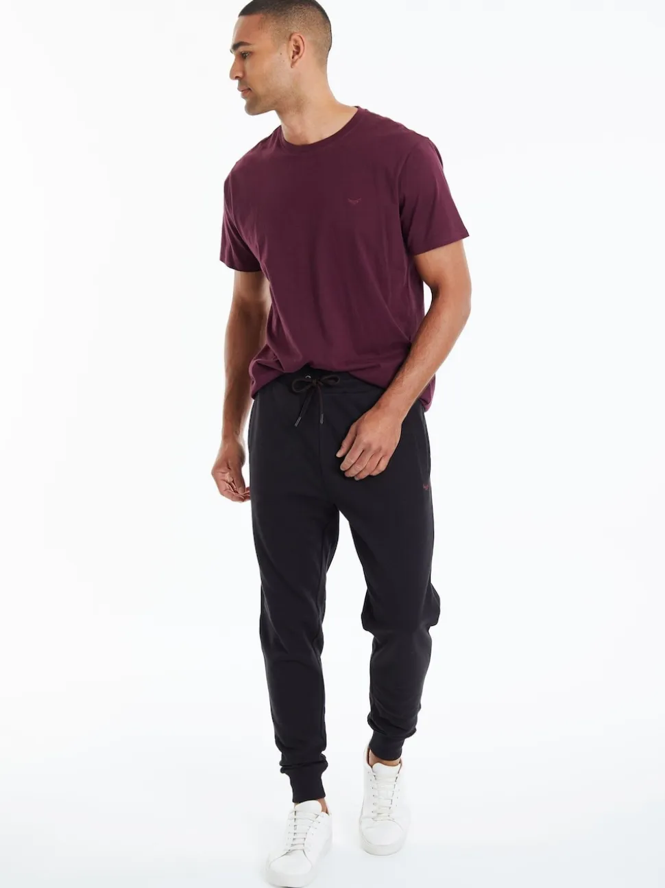 Threadbare Black Cotton Blend Joggers