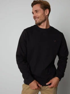 Threadbare Black Crew Neck Crew Neck Sweatshirt