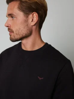 Threadbare Black Crew Neck Crew Neck Sweatshirt