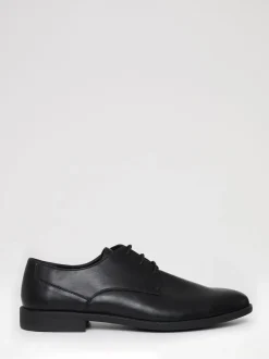Threadbare Black Derby Shoes