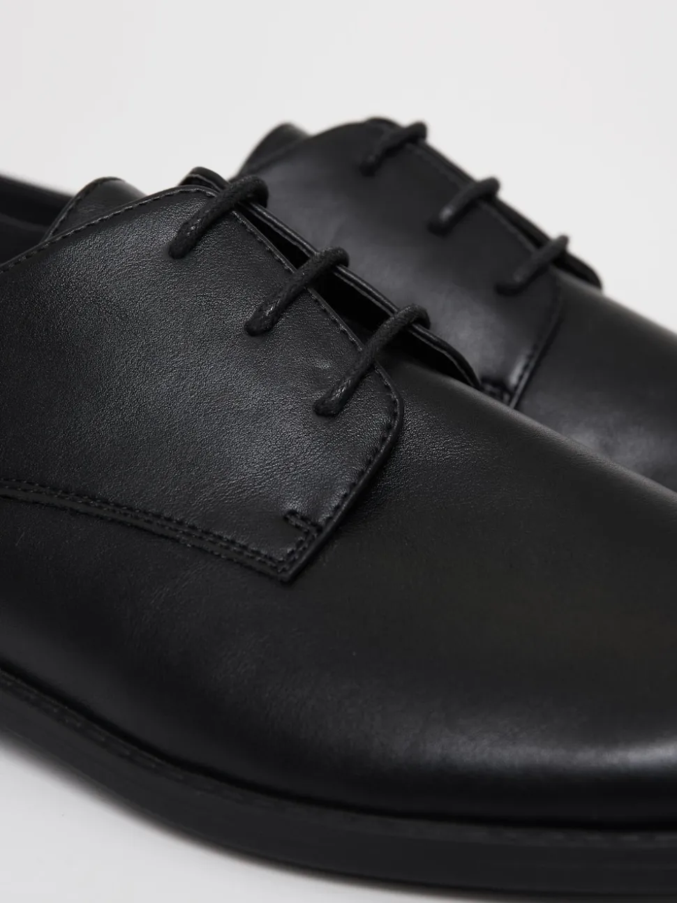 Threadbare Black Derby Shoes