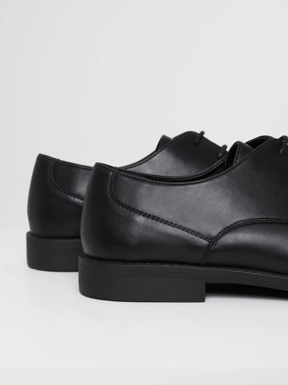 Threadbare Black Derby Shoes