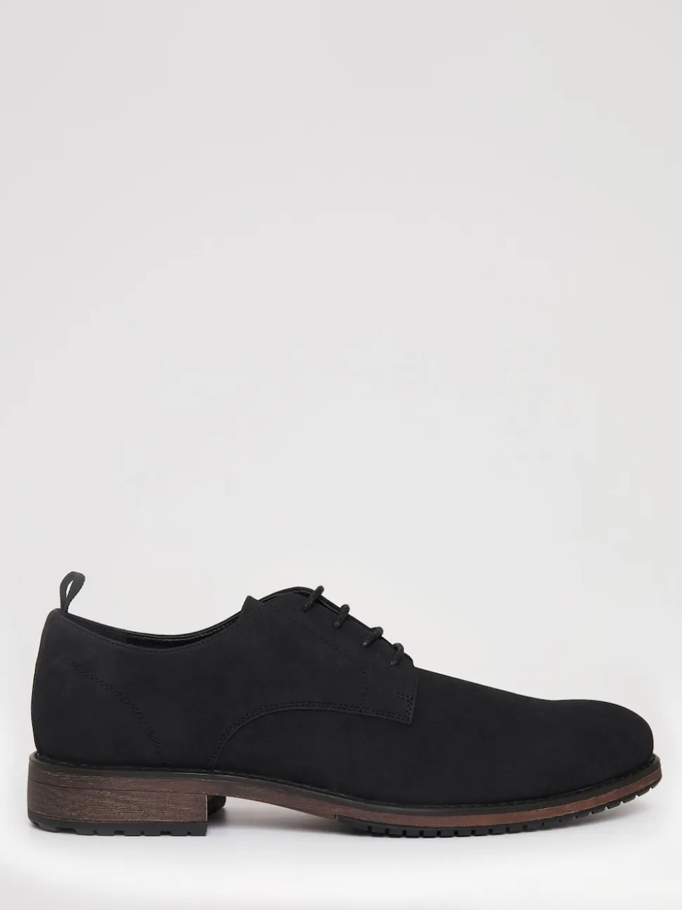 Threadbare Black Faux Suede Derby Shoes